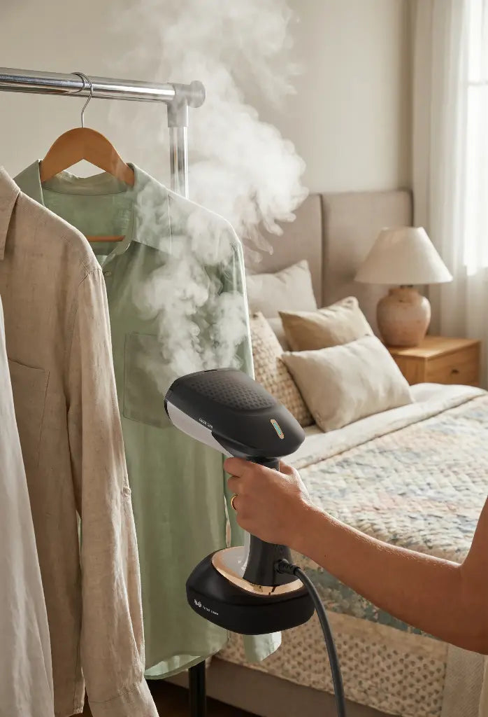 Green Lion 1600W Steam Iron and Garment Steamer Black