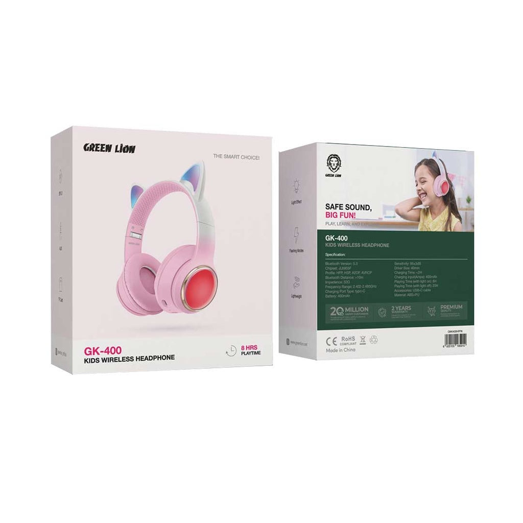 سماعة رأس لاسلكية للأطفال من Green Lion GL-400