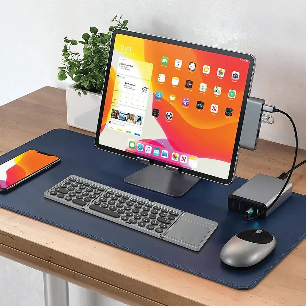 Green Lion Tri-Fold Wireless Keyboard Scissor-Switch Structure - Gray Green Lion Tri-Fold Wireless Keyboard Scissor-Switch Structure - Gray