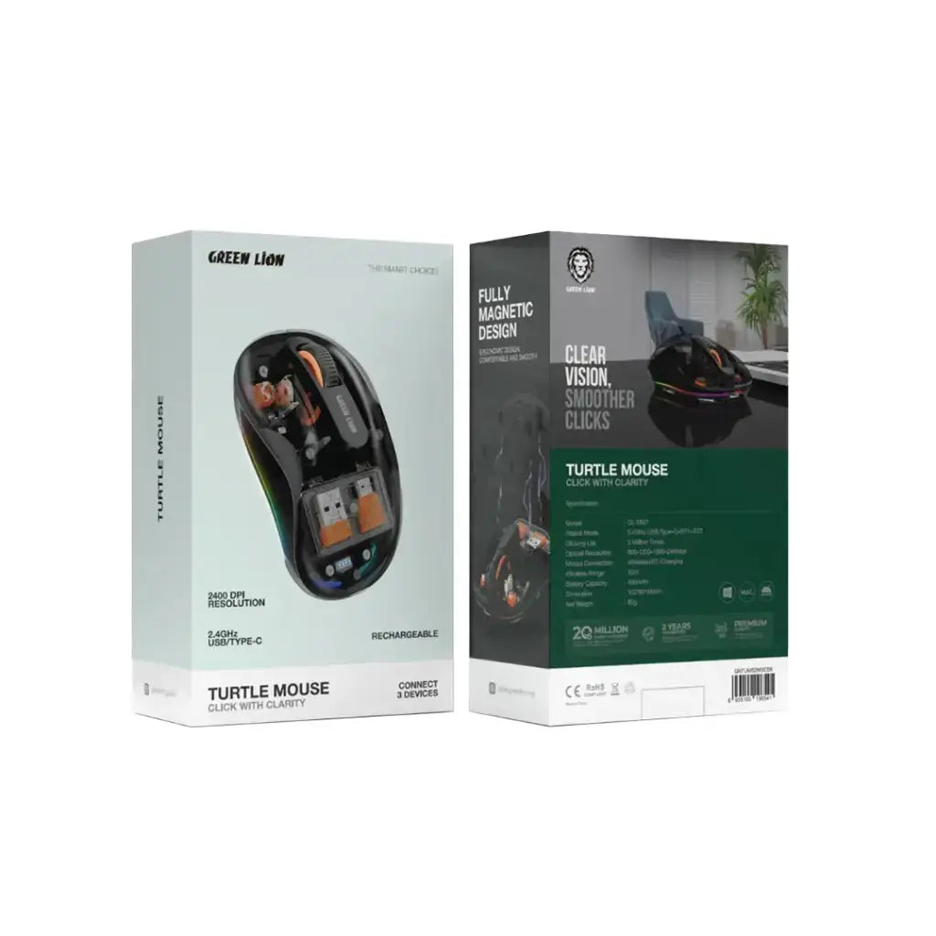 Green Lion Wireless Turtle Mouse 2400DPI Green Lion Wireless Turtle Mouse 2400DPI