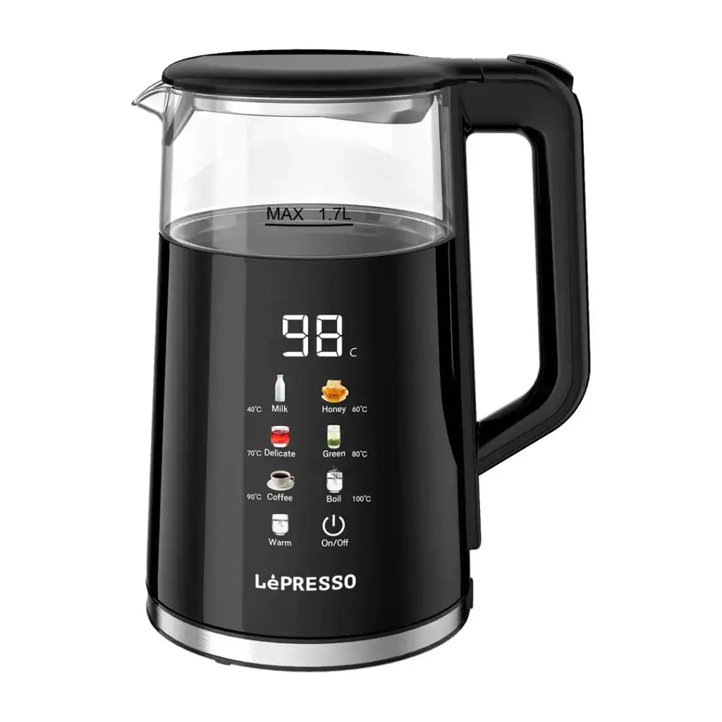 Lepresso Electric Window Kettle Multi-Temprature Display - Black Lepresso Electric Window Kettle Multi-Temprature Display - Black