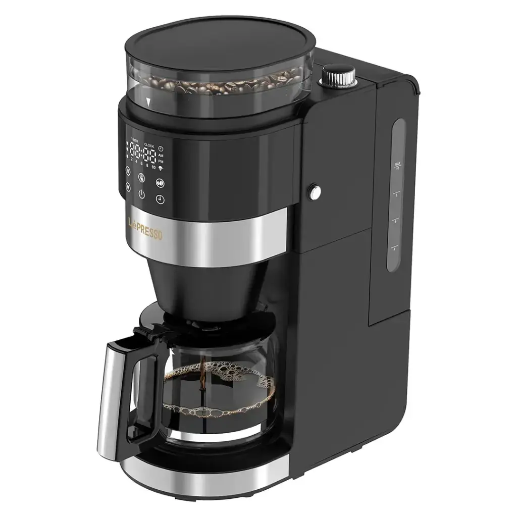 Lepresso Coffee Brewer With Bean Grinder - Black Lepresso Coffee Brewer With Bean Grinder - Black