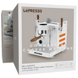 LePresso Commercial Bellissimo Triple Boiler 15 Bar Coffee Machine with Dual Italian Pump - White