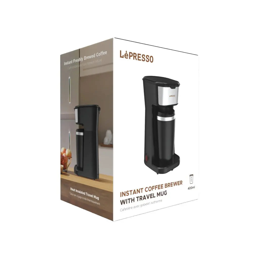 LePresso Coffee Maker with Travelling Mug 450W - Black LePresso Coffee Maker with Travelling Mug 450W - Black