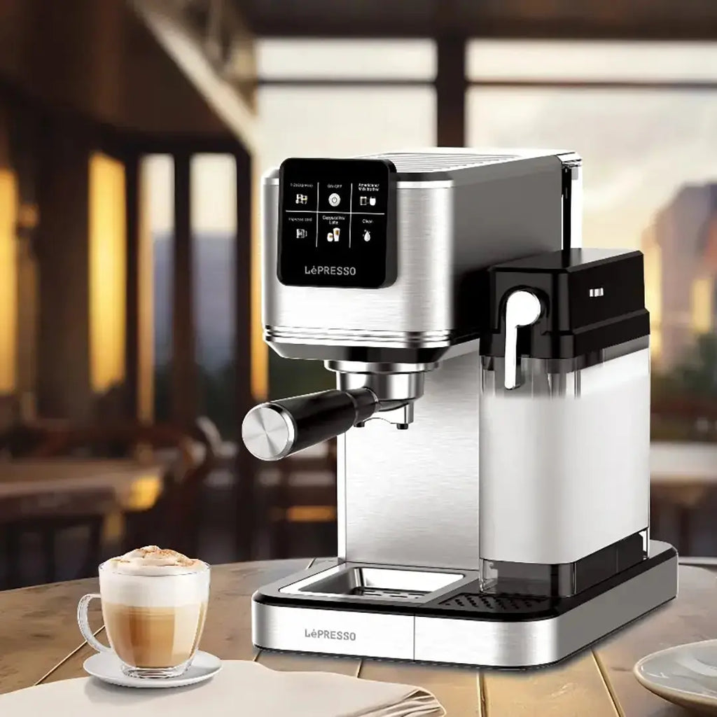 LePresso Latteo Hot & Cold Brewing Coffee Machine with Milk Frothing Function - Silver LePresso Latteo Hot & Cold Brewing Coffee Machine with Milk Frothing Function - Silver