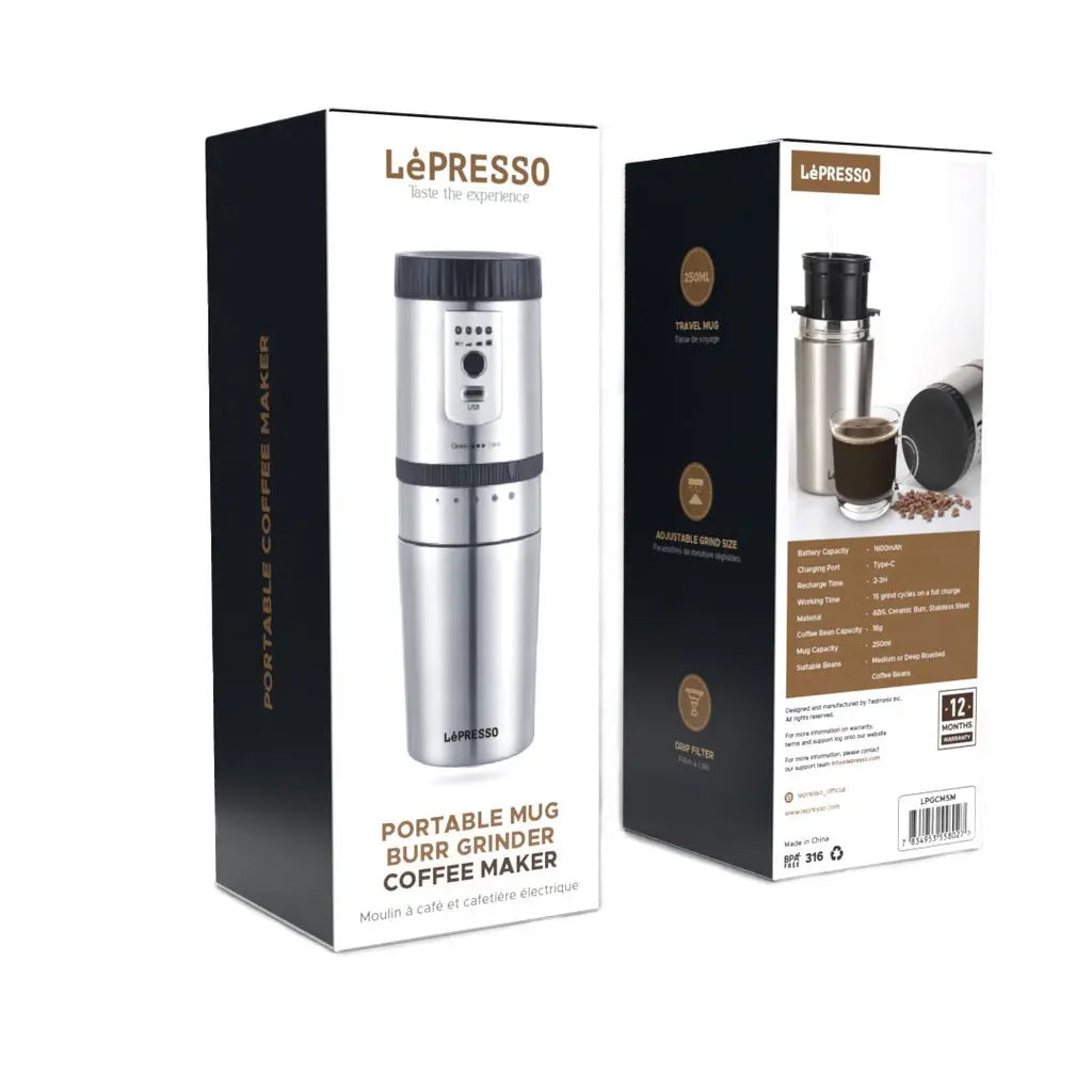 LePresso Portable Mug Burr Grinder Coffee Maker LePresso Portable Mug Burr Grinder Coffee Maker