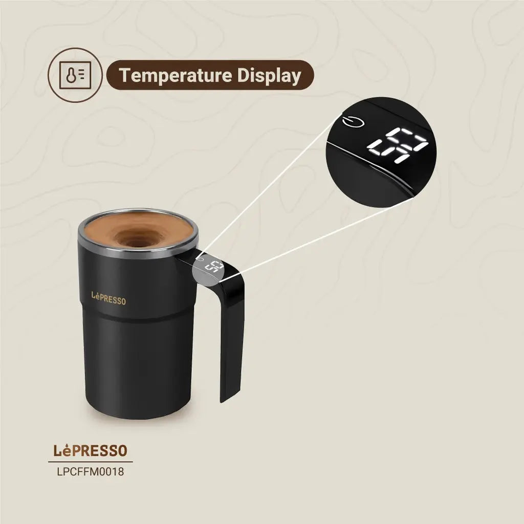 LePresso Stirmagic Auto Stirring Mug - Black LePresso Stirmagic Auto Stirring Mug - Black