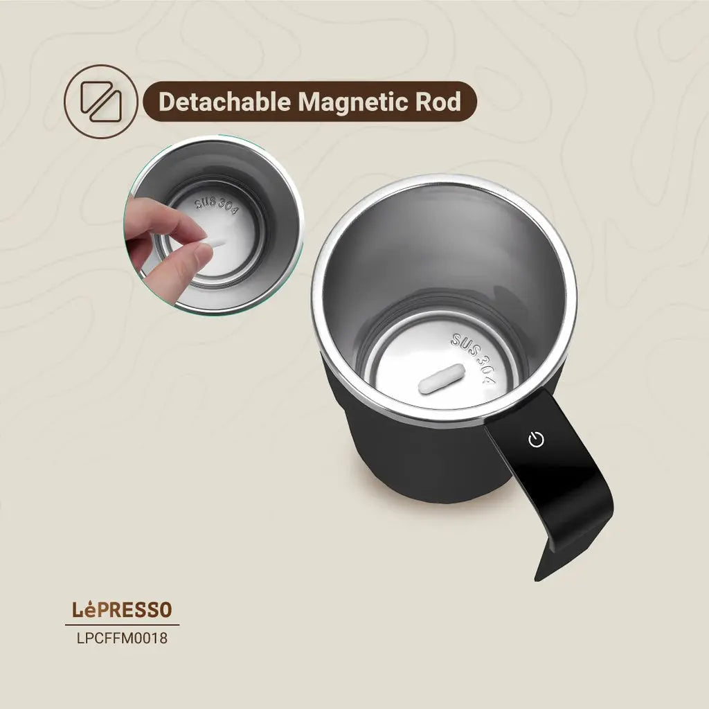 LePresso Stirmagic Auto Stirring Mug - Black LePresso Stirmagic Auto Stirring Mug - Black