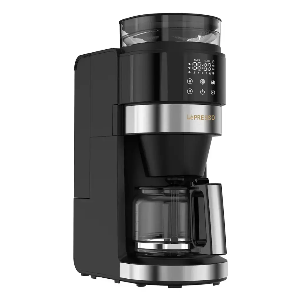 Lepresso Coffee Brewer With Bean Grinder - Black Lepresso Coffee Brewer With Bean Grinder - Black