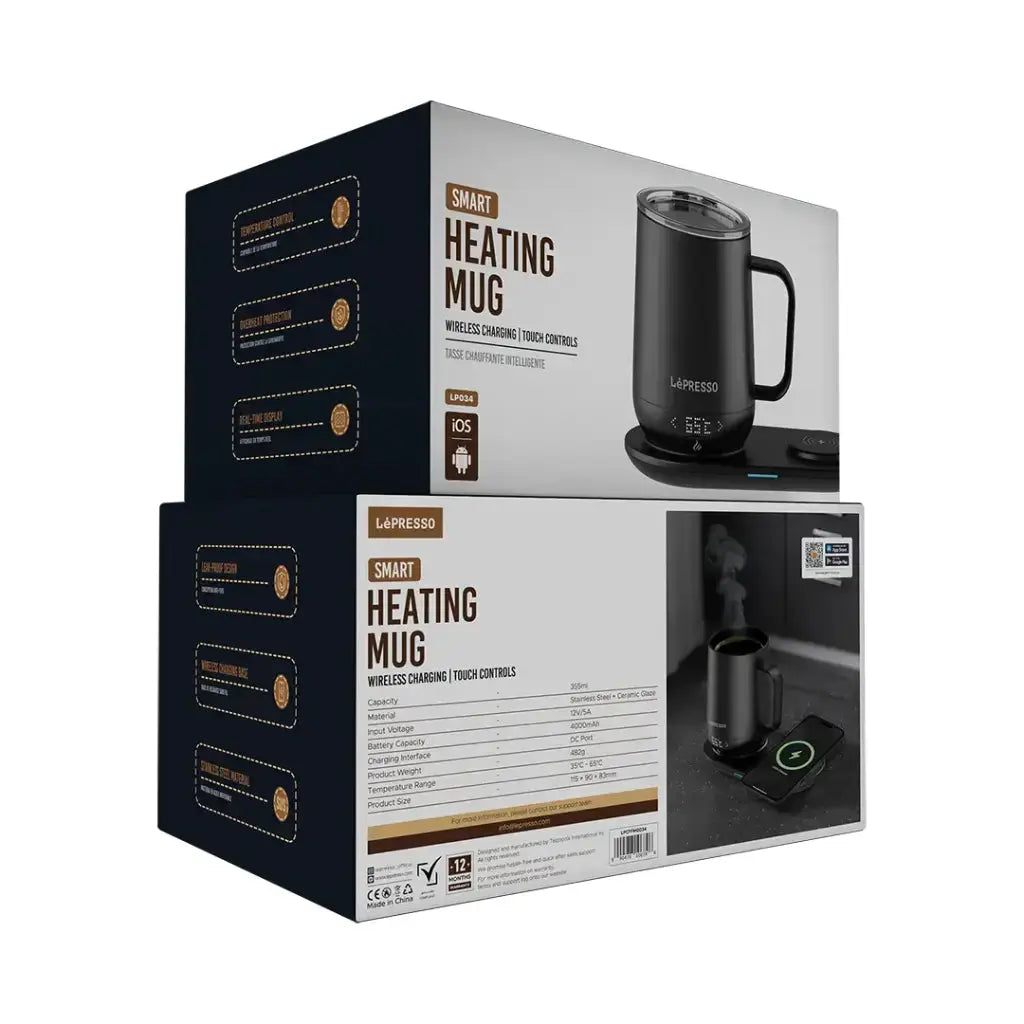 Lepresso Smart Heating Mug - Black Lepresso Smart Heating Mug - Black