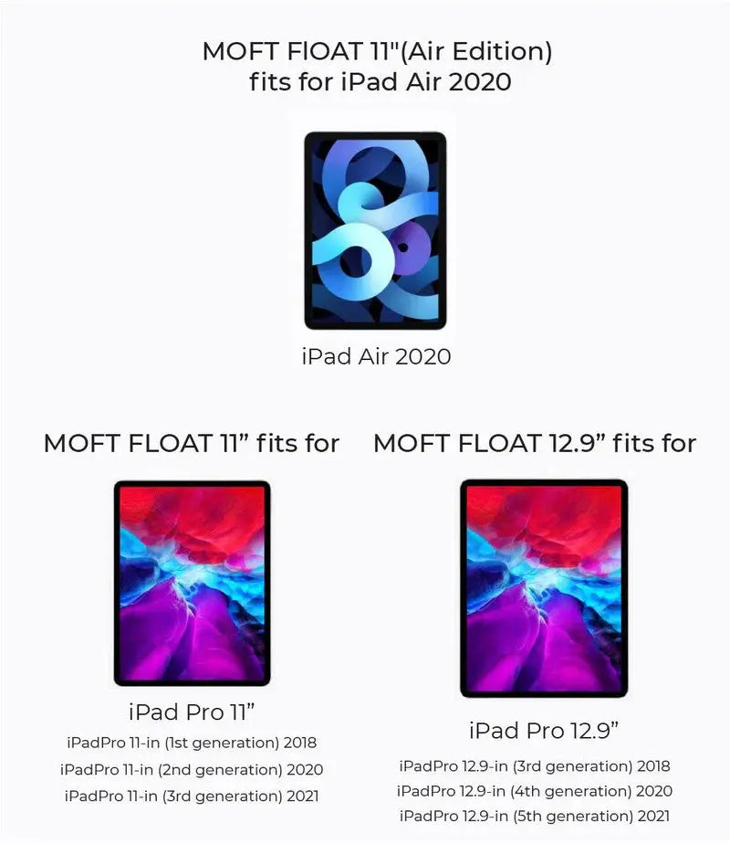 Float Stand & Case iPad Pro 11” Gen 1/2/3/4 (2018-2022) Float Stand & Case iPad Pro 11” Gen 1/2/3/4 (2018-2022)