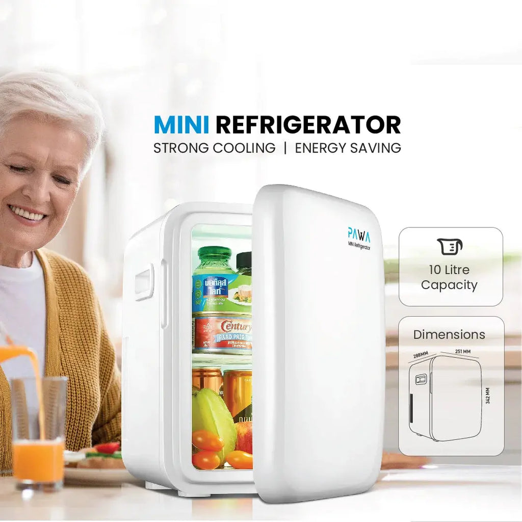 Pawa 10L Mini Refrigerator / Energy Saving with Dual Cooling and Heating Functions Pawa 10L Mini Refrigerator / Energy Saving with Dual Cooling and Heating Functions