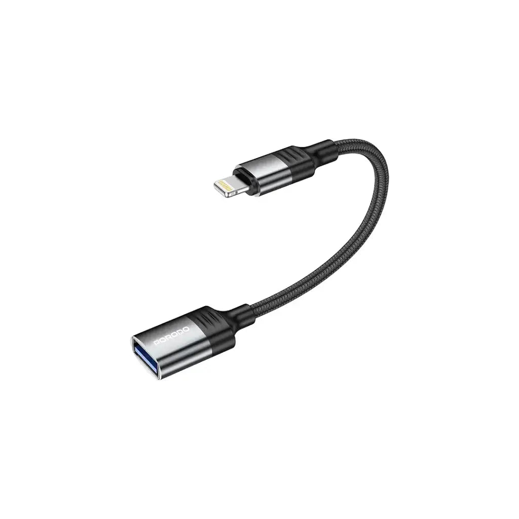 Porodo Lightning OTG Wire - Black Porodo Lightning OTG Wire - Black