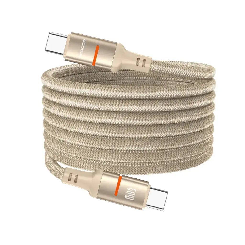 Porodo 60W Type-C to Type-C Magnetic Braided Cable Porodo 60W Type-C to Type-C Magnetic Braided Cable