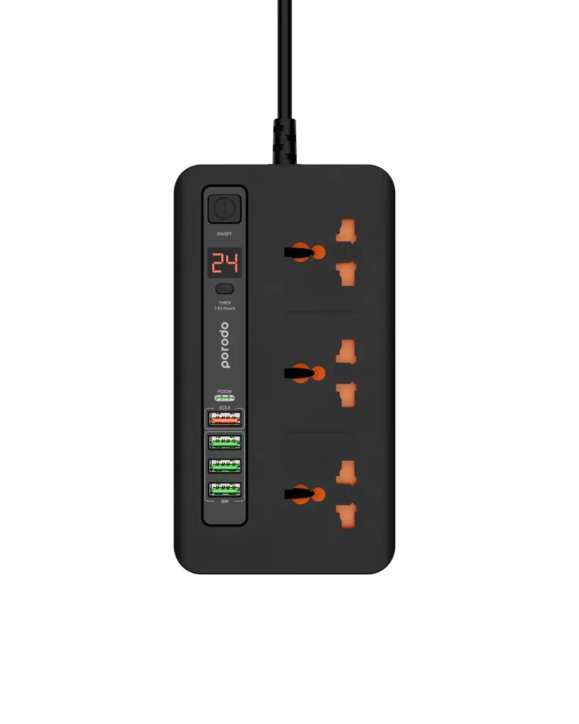 Porodo Multi-Port Power HUB 4 USB-A/USB-C Ultimate Home & Office Kit 2M Porodo Multi-Port Power HUB 4 USB-A/USB-C Ultimate Home & Office Kit 2M