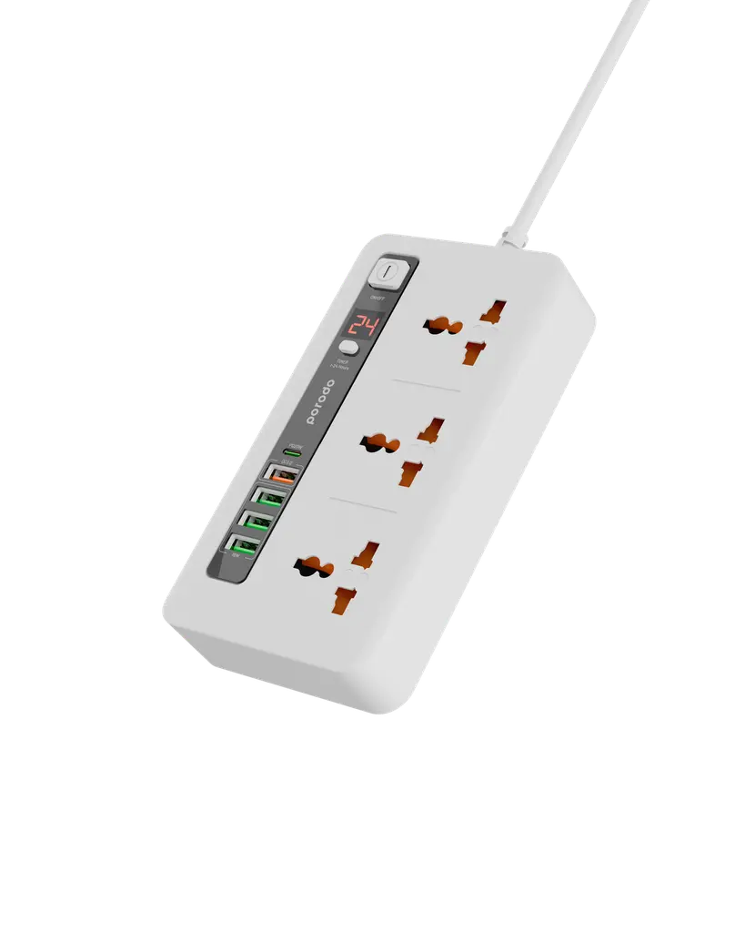 Porodo Multi-Port Power HUB 4 USB-A/USB-C Ultimate Home & Office Kit 2M Porodo Multi-Port Power HUB 4 USB-A/USB-C Ultimate Home & Office Kit 2M