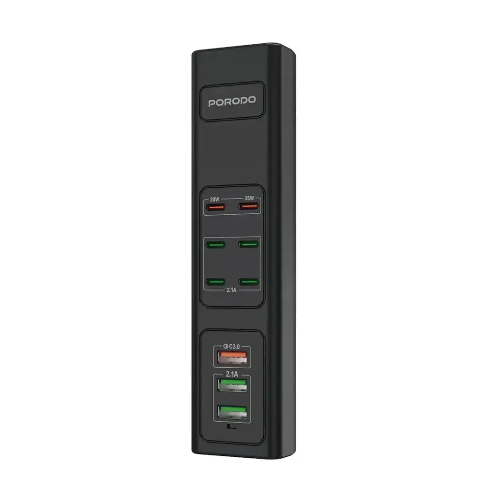 Porodo 85W Multi-Port USB Charging HUB - Black Porodo 85W Multi-Port USB Charging HUB - Black