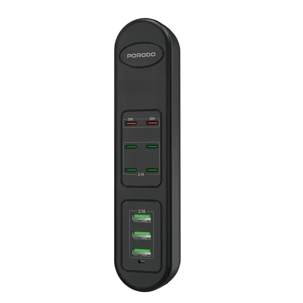 Porodo 50W Multi-Port USB Charging HUB - Black Porodo 50W Multi-Port USB Charging HUB - Black