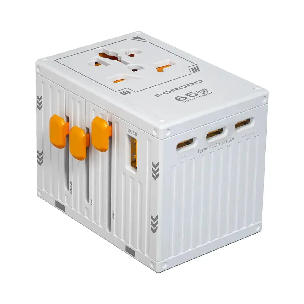 Porodo GaN 5-Port Travel Block Universal Charger Porodo GaN 5-Port Travel Block Universal Charger