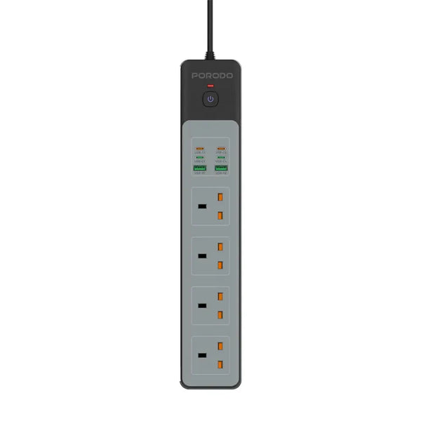 4ac View Porodo 4AC 65W 3000W Power Strip buy in qatar online– Marhaba International