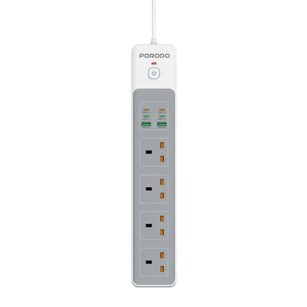 Porodo 4AC 65W 3000W Power Strip Porodo 4AC 65W 3000W Power Strip