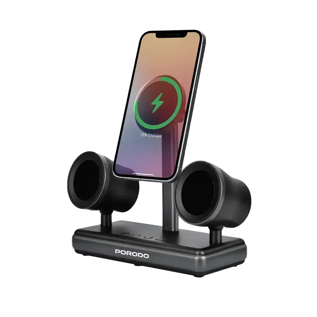 Porodo Speaker Charging Dock - Black Porodo Speaker Charging Dock - Black