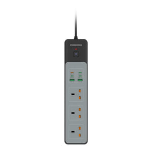 Porodo 3AC | 45W | 300W Power Strip - Black