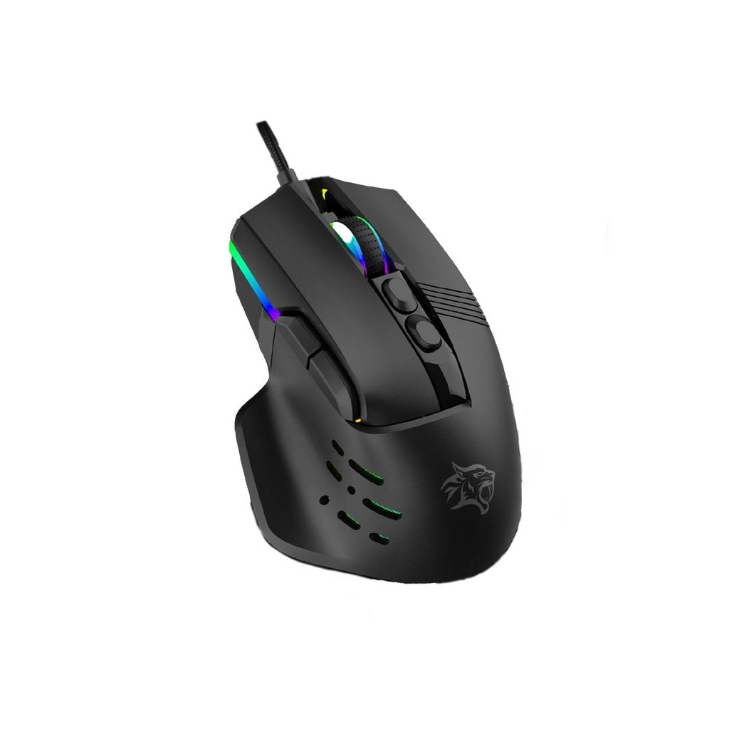 Porodo Gaming 9D Wired Mouse DPI 12800 with 13 Modes RGB Light - Black