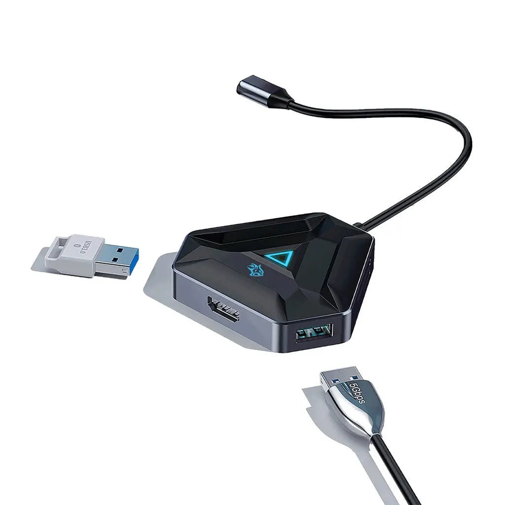 Porodo Gaming 6in1 USB-C Hub Type-C PD 100W HDMI USB SD MicroSD - Black Porodo Gaming 6in1 USB-C Hub Type-C PD 100W HDMI USB SD MicroSD - Black
