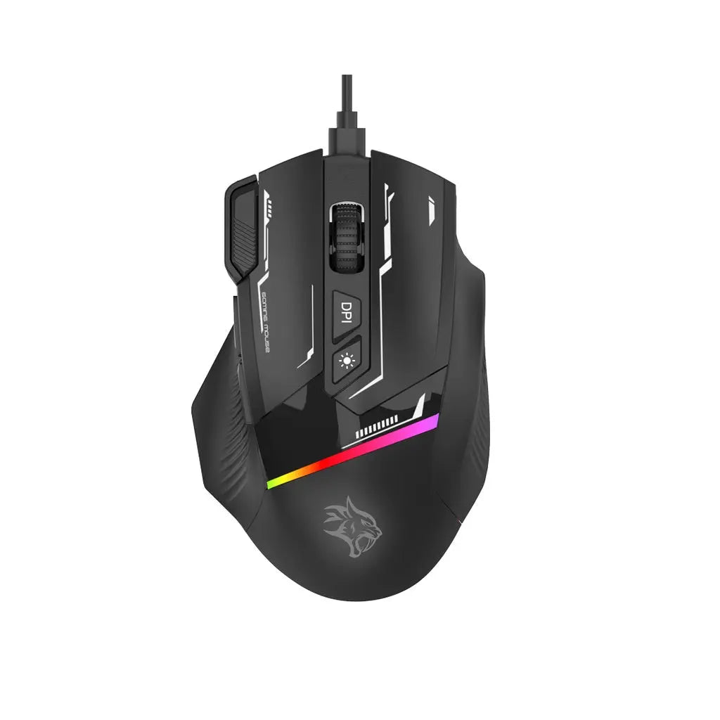 Porodo Gaming 8D RGB Wired Mouse DPI 7200 - Black Porodo Gaming 8D RGB Wired Mouse DPI 7200 - Black
