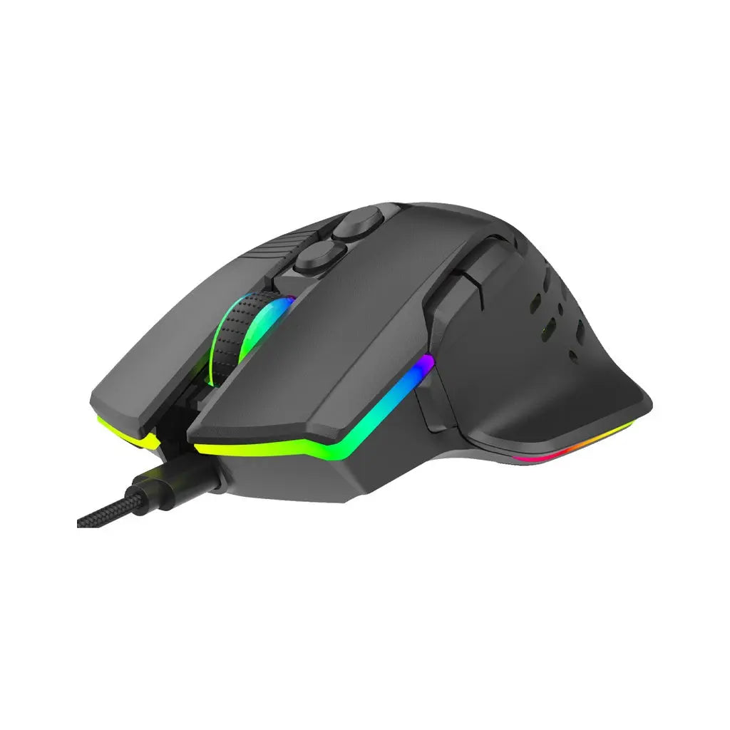 Porodo Gaming 9D Wired Mouse DPI 12800 with 13 Modes RGB Light - Black Porodo Gaming 9D Wired Mouse DPI 12800 with 13 Modes RGB Light - Black