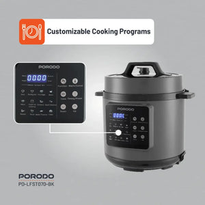 Porodo Lifestyle 1300W Multi-Cuisine Pressure Cooker - Black