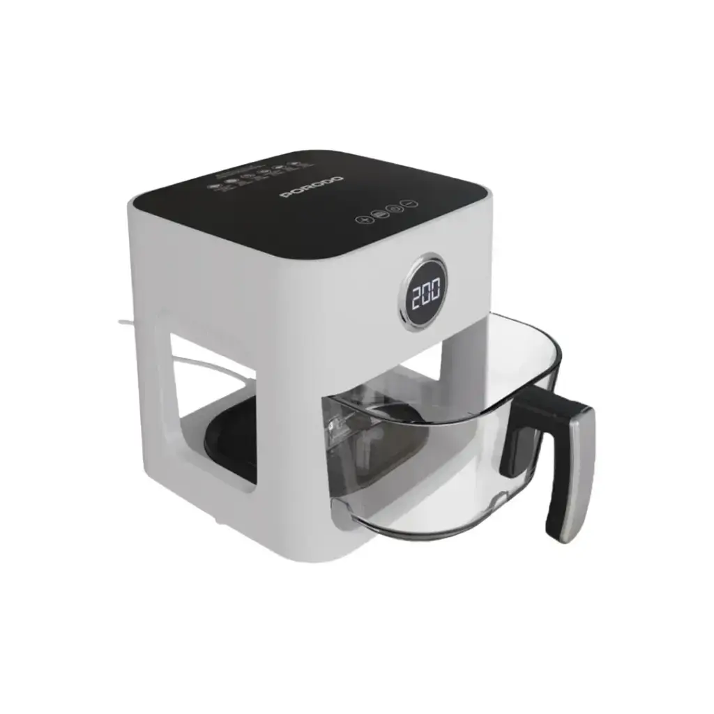 Porodo Lifestyle 5L Glass Pot Air Fryer - White Porodo Lifestyle 5L Glass Pot Air Fryer - White