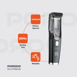 Porodo Lifestyle Air Suction Beard & Body Trimmer - Black