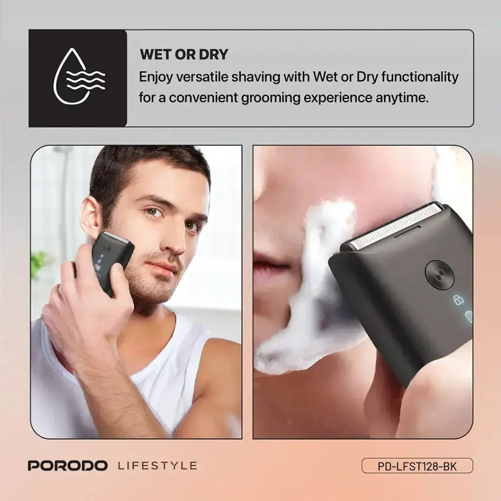 Porodo Lifestyle Dual-Blade Pocket Shaver - Black Porodo Lifestyle Dual-Blade Pocket Shaver - Black