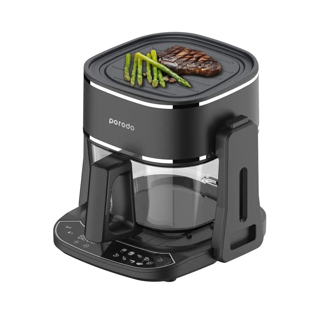 Porodo Lifestyle Dual Design Air Fryer & Grill - Black Porodo Lifestyle Dual Design Air Fryer & Grill - Black