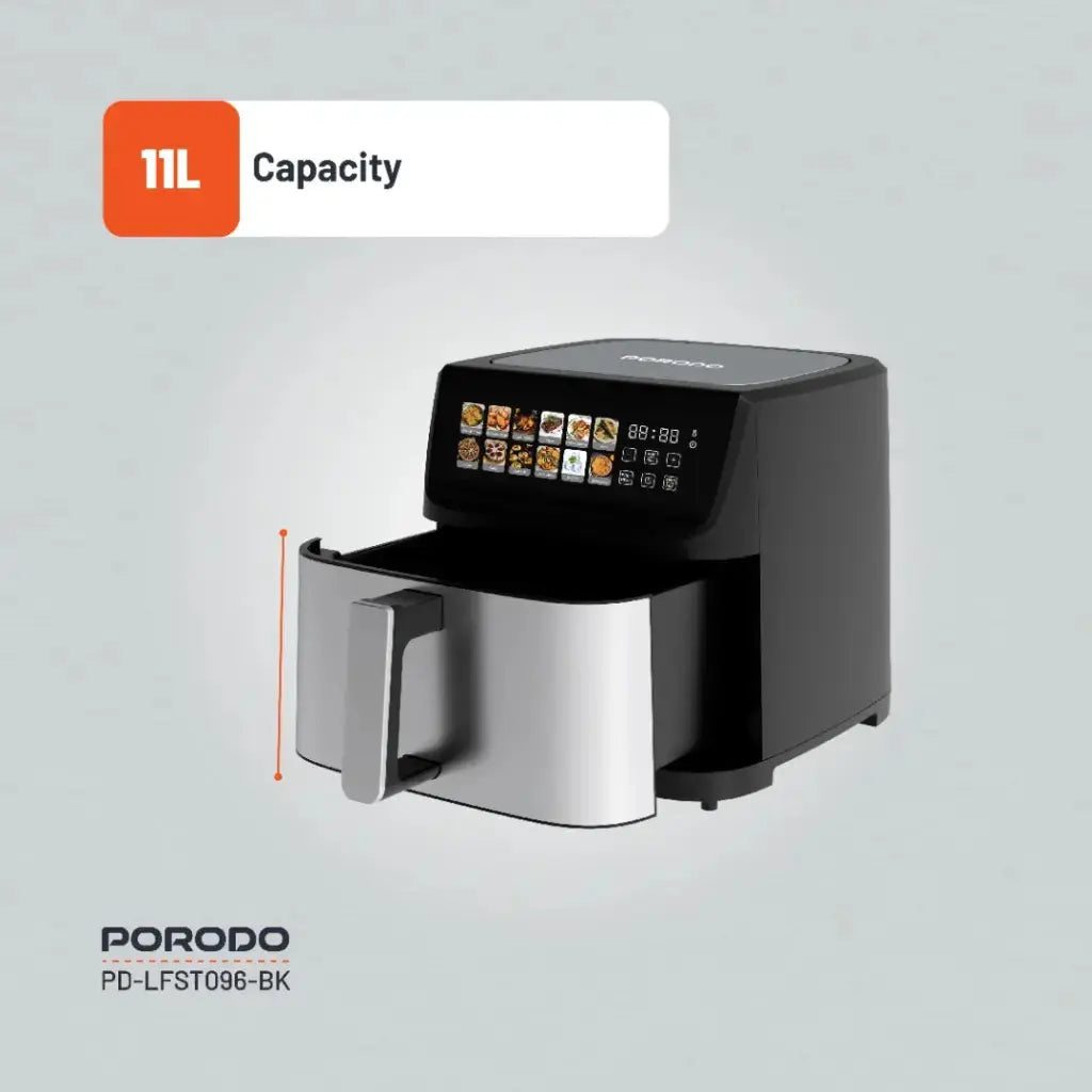 Porodo Lifestyle Large Capacity Air Fryer - Black Porodo Lifestyle Large Capacity Air Fryer - Black