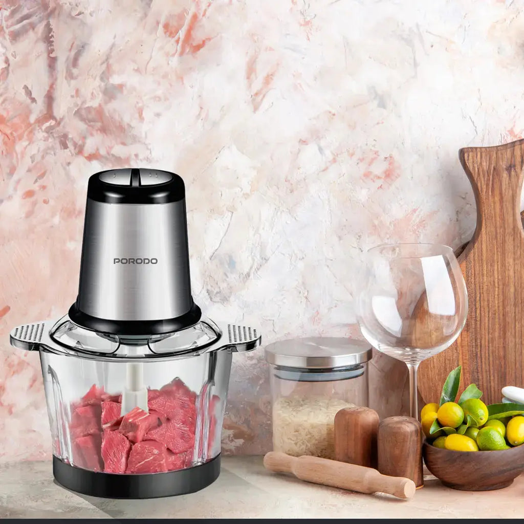 Porodo Lifestyle Meat and Vegetable Electric Food Chopper - Black Porodo Lifestyle Meat and Vegetable Electric Food Chopper - Black