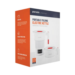 Porodo Lifestyle Portable Folding Electric Kettle - White