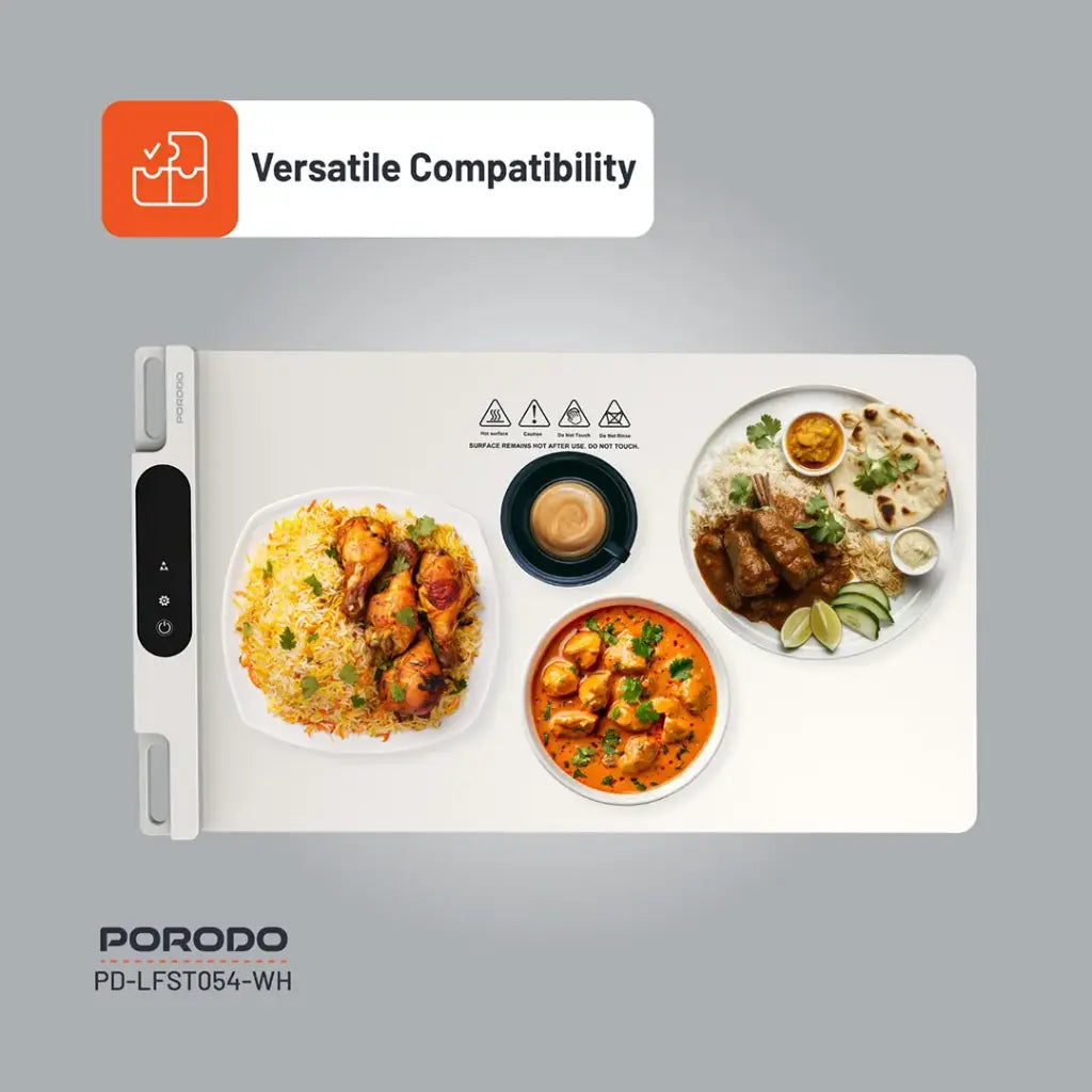 Porodo Lifestyle Warming Food Mat - White