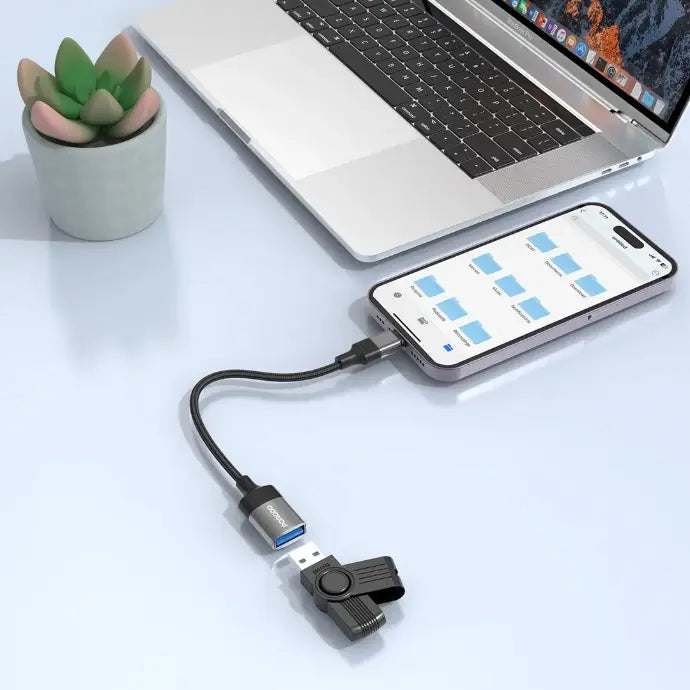 Porodo Lightning OTG Wire - Black