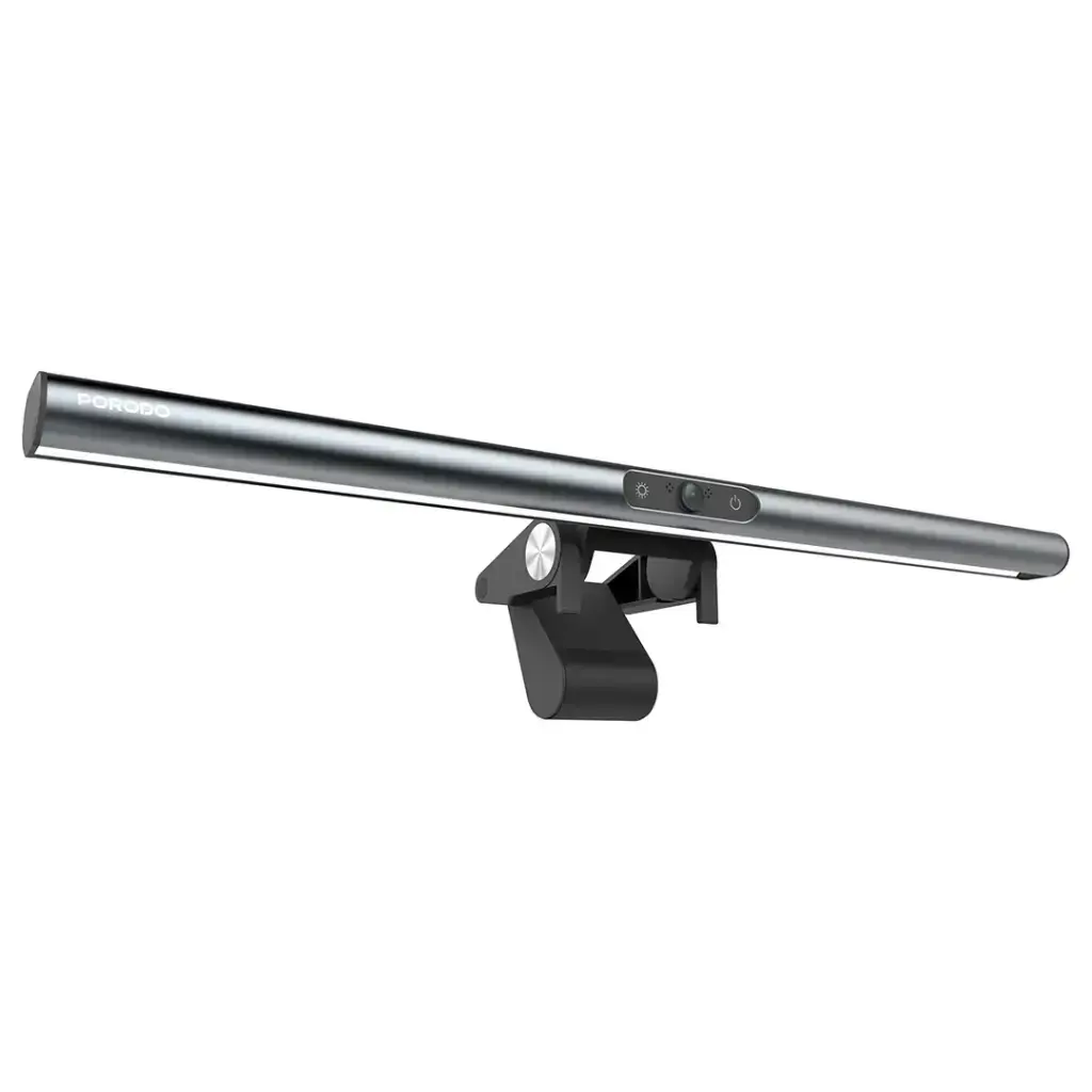 Porodo LumaView Full HD Webcam & Desk Light with Eye-Care LED Technology - Gray Porodo LumaView Full HD Webcam & Desk Light with Eye-Care LED Technology - Gray