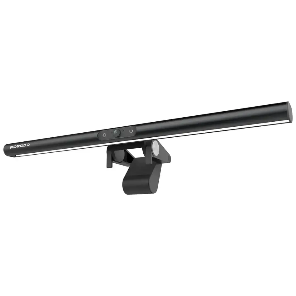 Porodo LumaView Full HD Webcam & Desk Light with Eye-Care LED Technology - Gray Porodo LumaView Full HD Webcam & Desk Light with Eye-Care LED Technology - Gray