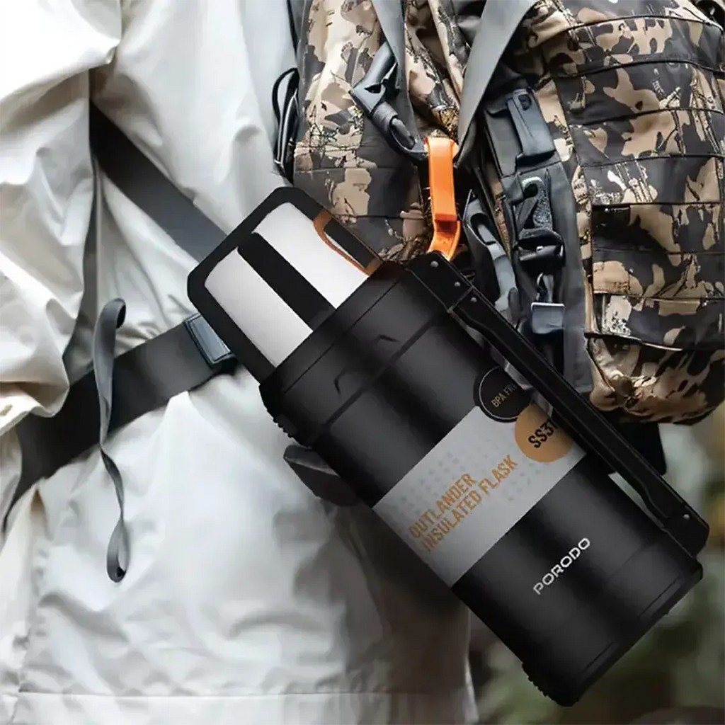 Porodo Lifestyle Outlander Insulation Flask - Black Porodo Lifestyle Outlander Insulation Flask - Black