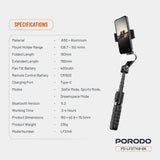 Porodo QuadBase Gimbal Stabilizer - Black