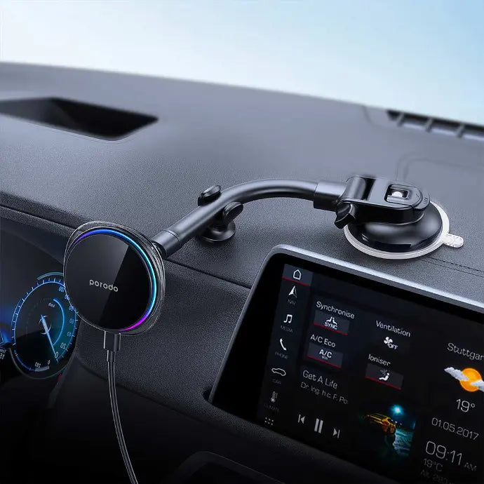 حامل شحن Magsafe من Porodo Semiconductor Cooling - أسود 