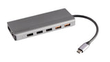 Powerology 12 in 1 USB-C Hub HDMI Type-C 100W PD Ethernet VGA USB SD MicroSD 3.5AUX - Dark