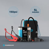 ضاغط هواء Powerology 8800mAh Jump Start - شفاف