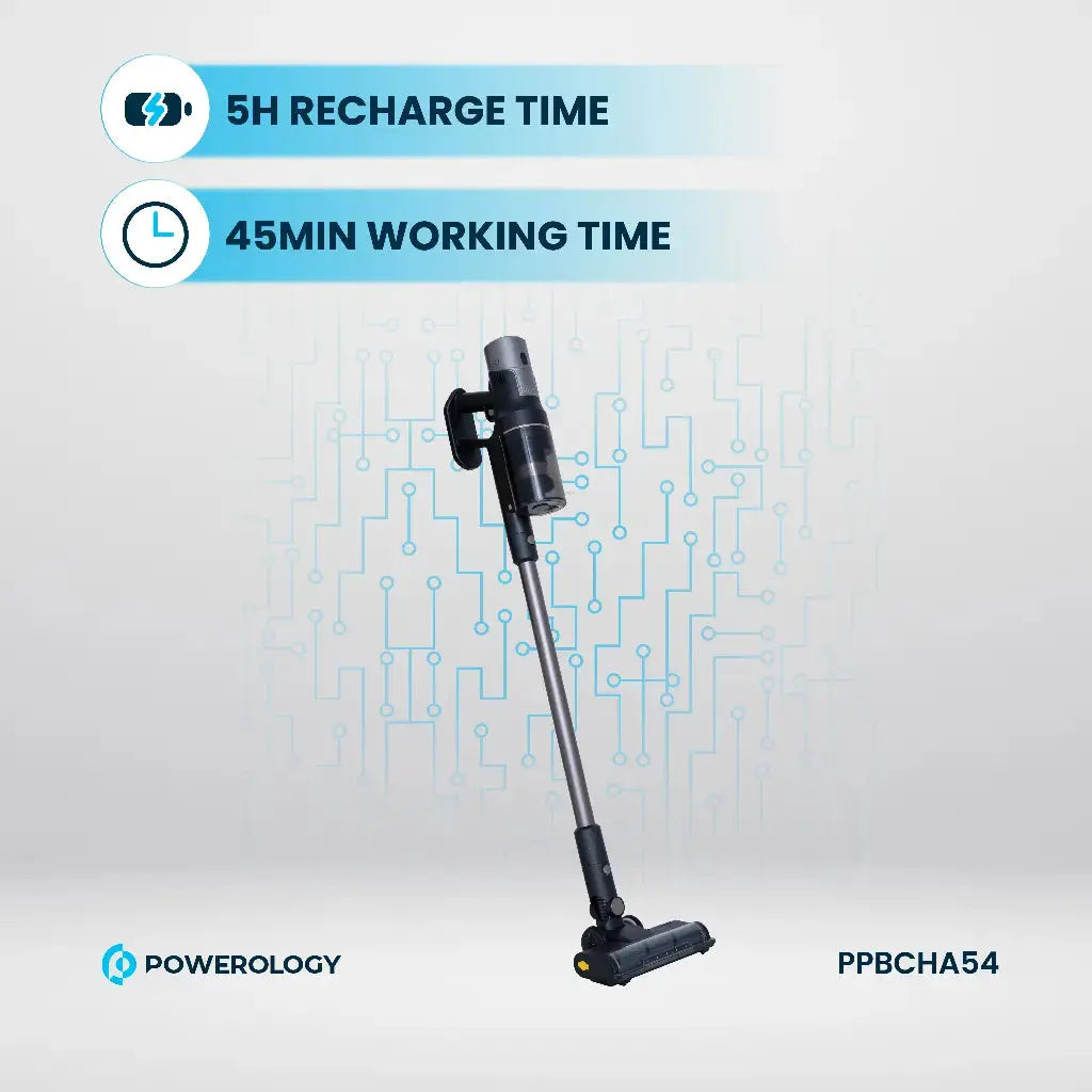Powerology Cordless Vacuum Auto-Disposal Charging - Black Powerology Cordless Vacuum Auto-Disposal Charging - Black