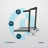 Powerology Incline Folding Treadmill - Black Marhaba International